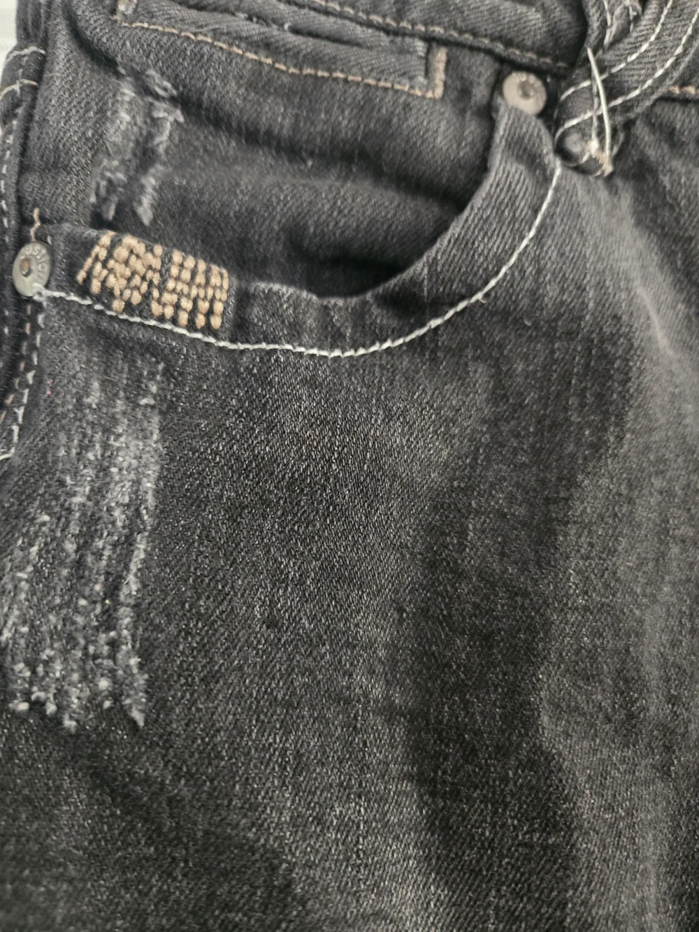 Justice Girls Black Skinny Jeans Distressed Crosshatch Rhinestone Bling Size 12s